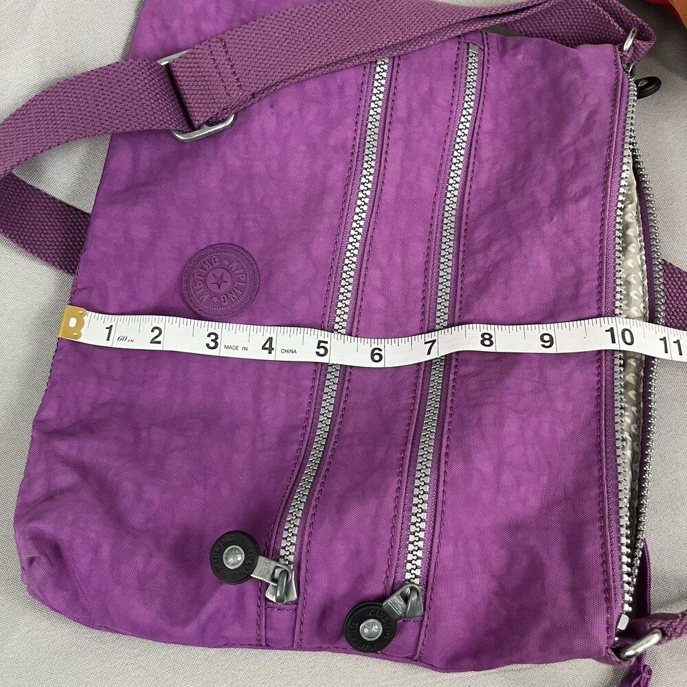 Kipling Bag Purse Purple Plum Crinkled Nylon‎ Crossbody Shoulder Bag - Picture 6 of 6